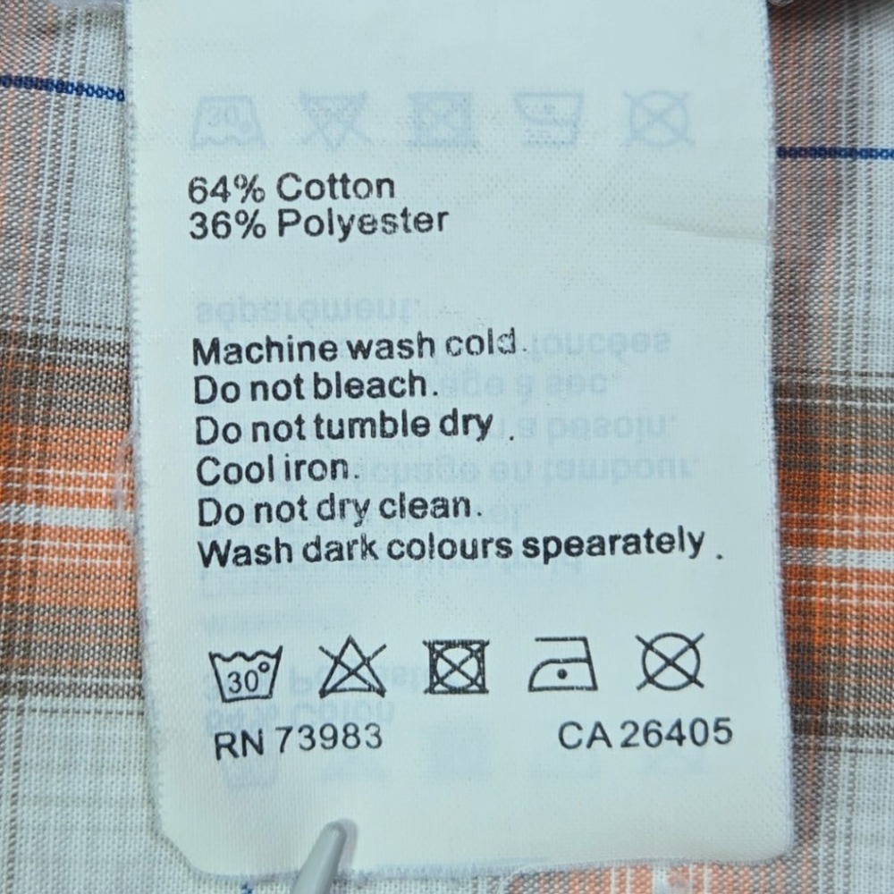 Helly Hansen Ekolab Plaid‎ Short Sleeve Button Up Shirt Mens Medium - Picture 8 of 9